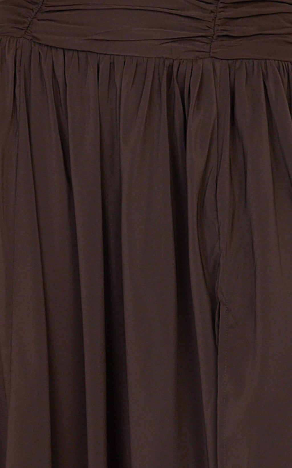 Melanie Maxi Skirt - Gathered Yoke Skirt in Brown