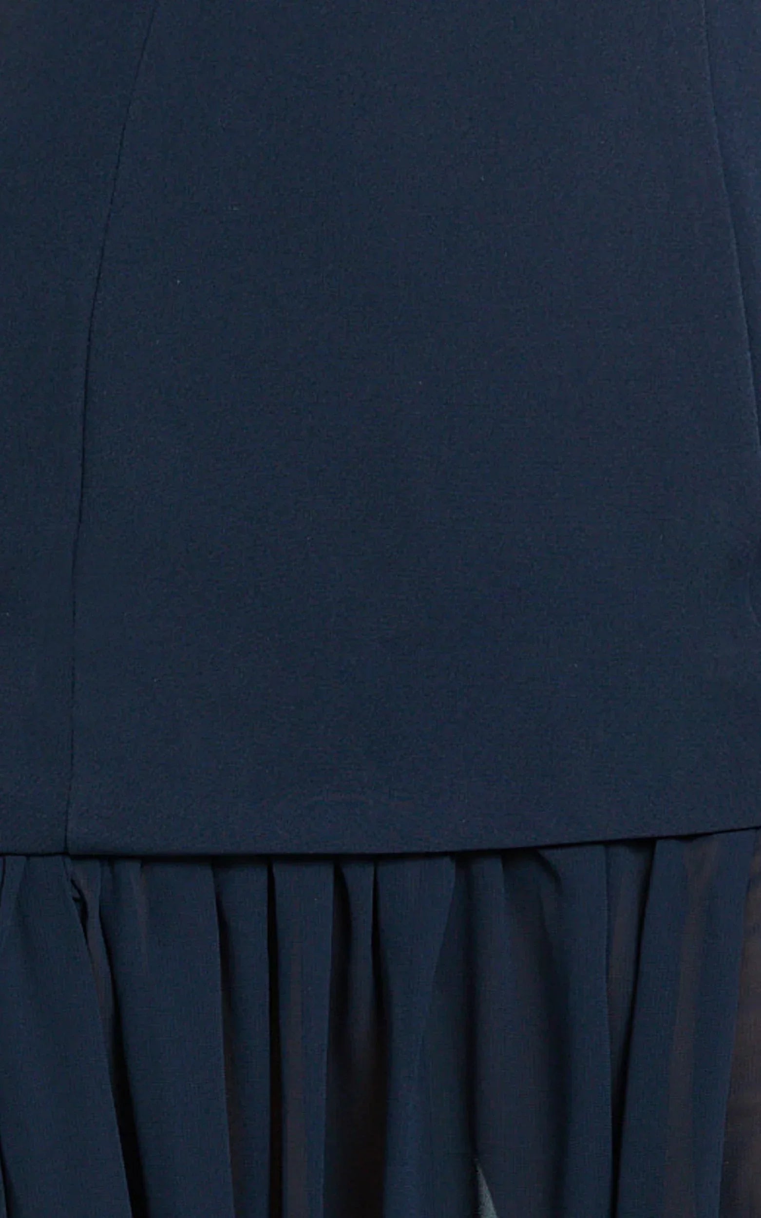 Jocelyn Maxi Dress - Strapless Ruched Fit And Flare Dress in Navy