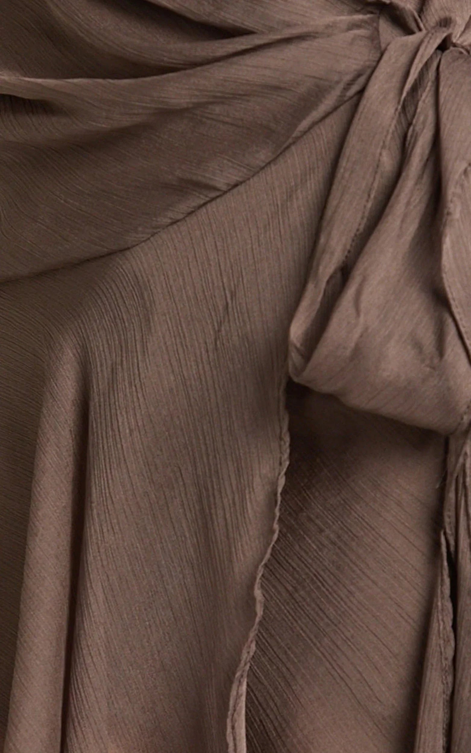 Lia Mini Dress - Wrap Around Dress in Chocolate