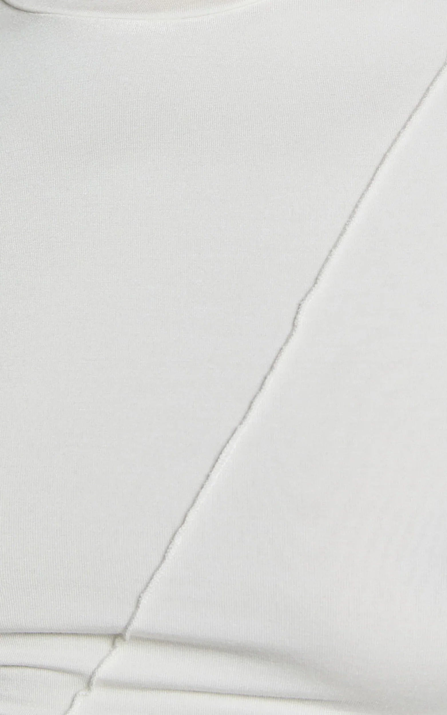 Dayna Top - Long Sleeve Exposed Seam Top in Off White