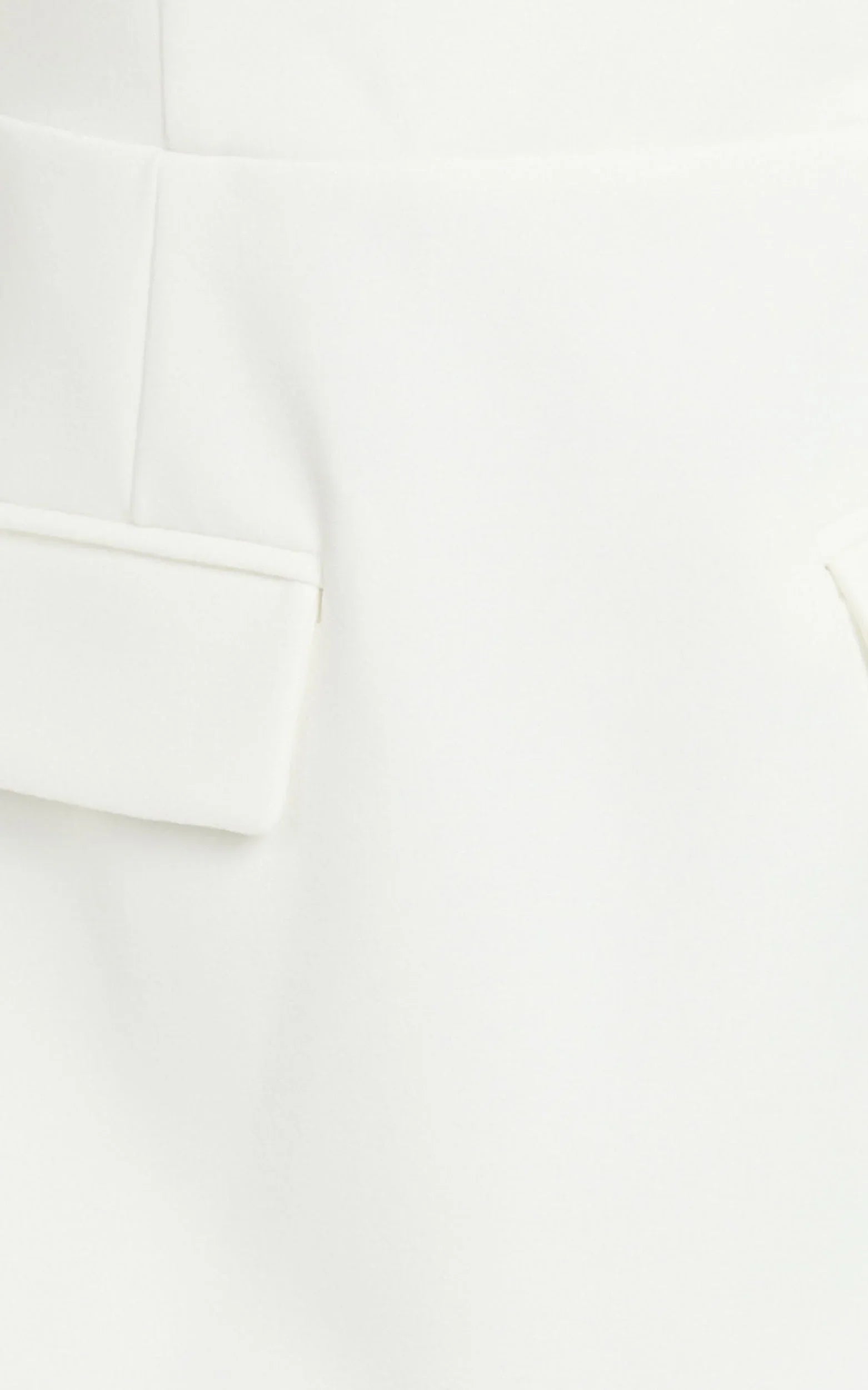 Carlson Mini Dress - High Neck Sleeve Cocoon Skirt Dress in White