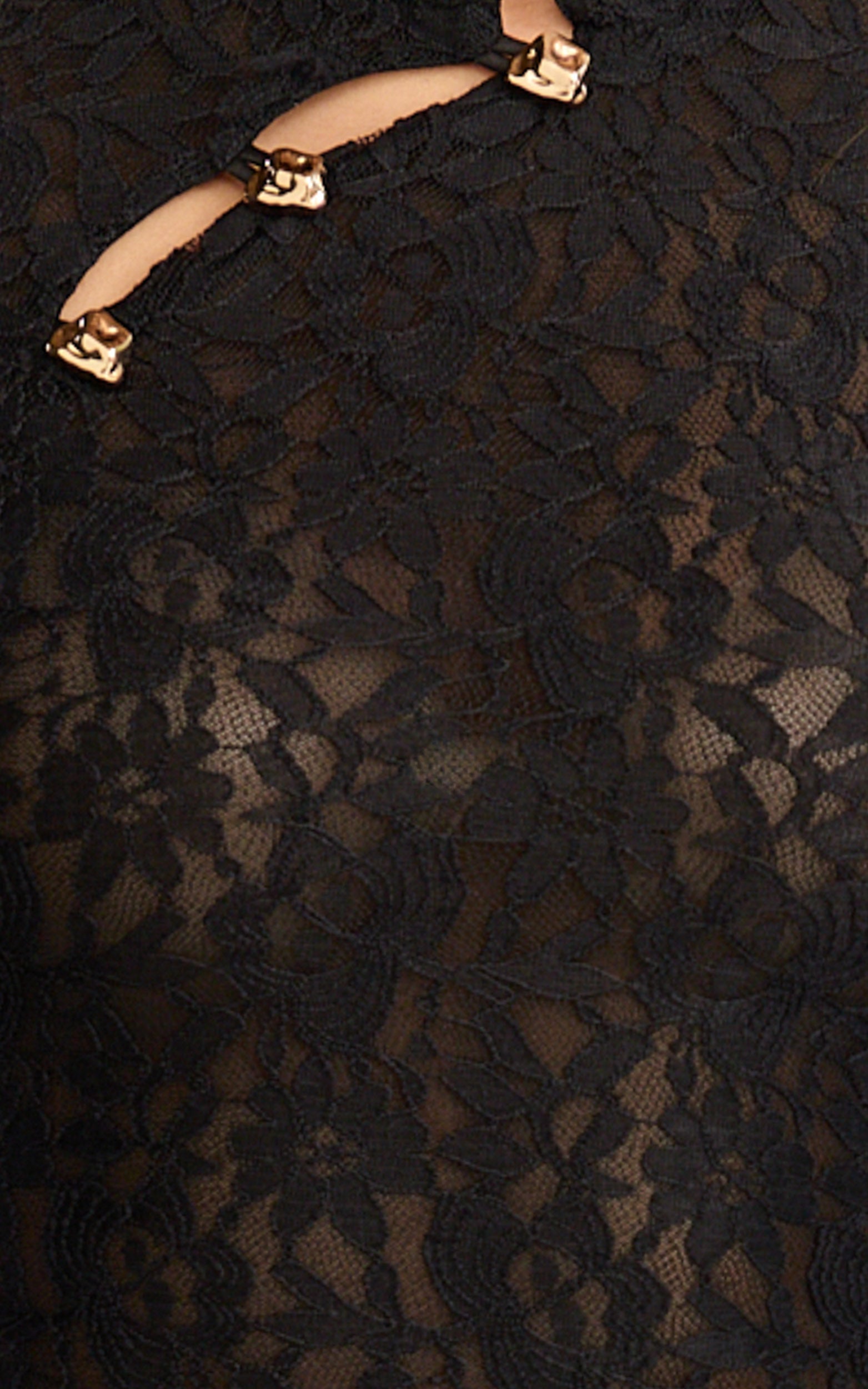 Aimee Mini Dress - Mandarin Collar Gold Trim Flute Long Sleeve Dress in Black