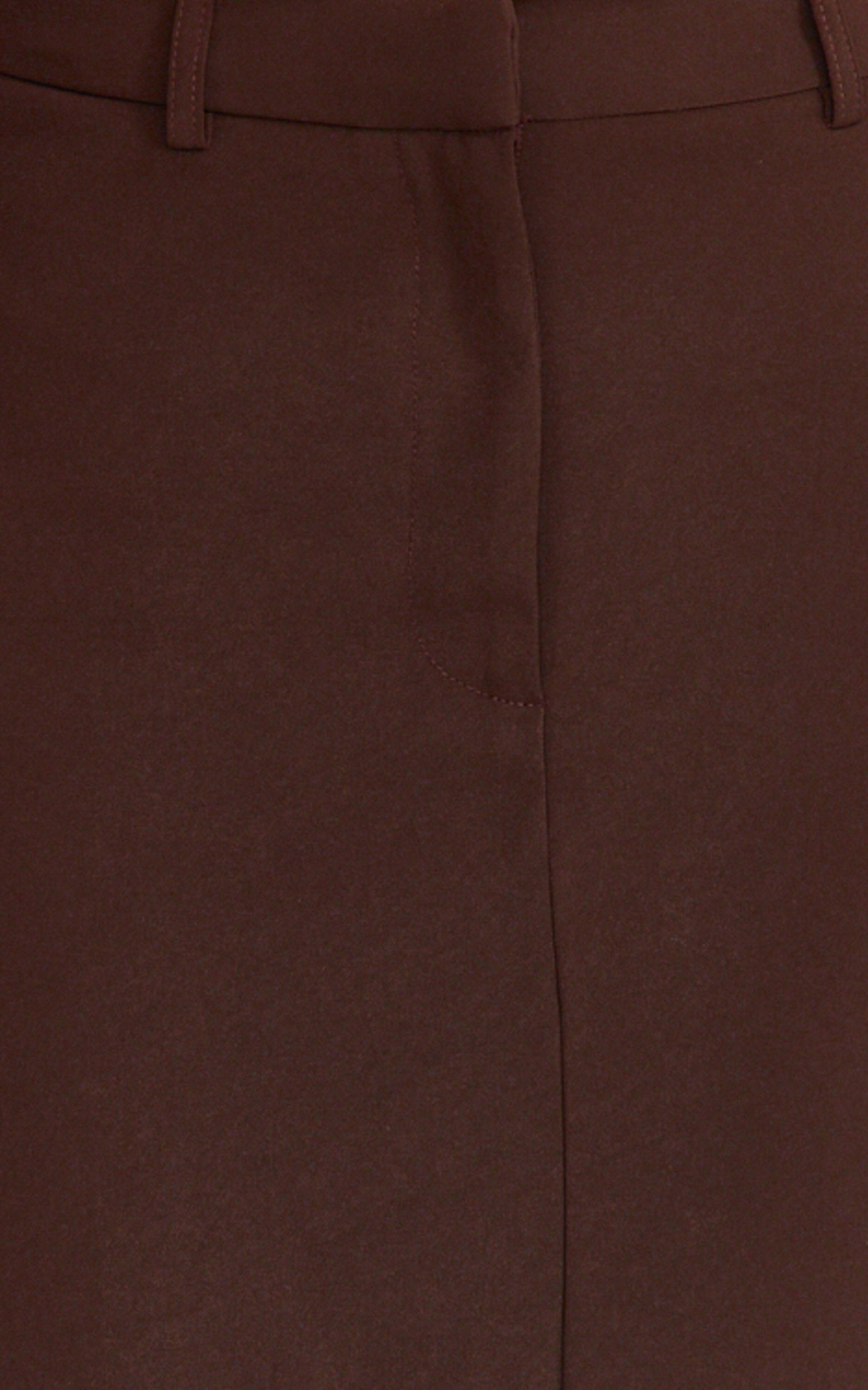 Alanna Midi Skirt - High Waisted Back Split Pencil Skirt in Chocolate