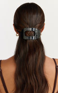 Claire Hair Clip - Oval Hair Clip in Black