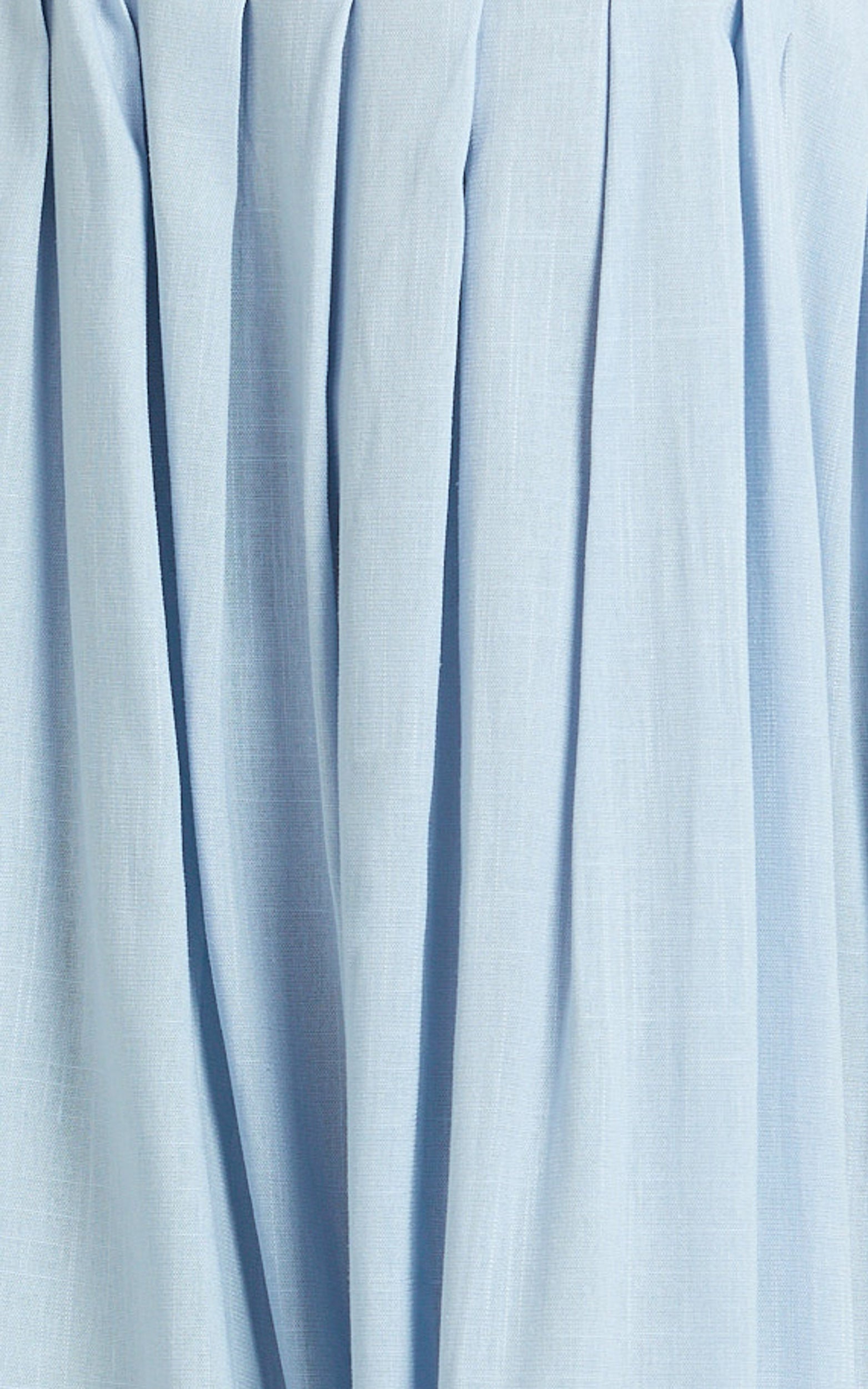 Cloe Maxi Dress - Pleated Detail Dress in Blue