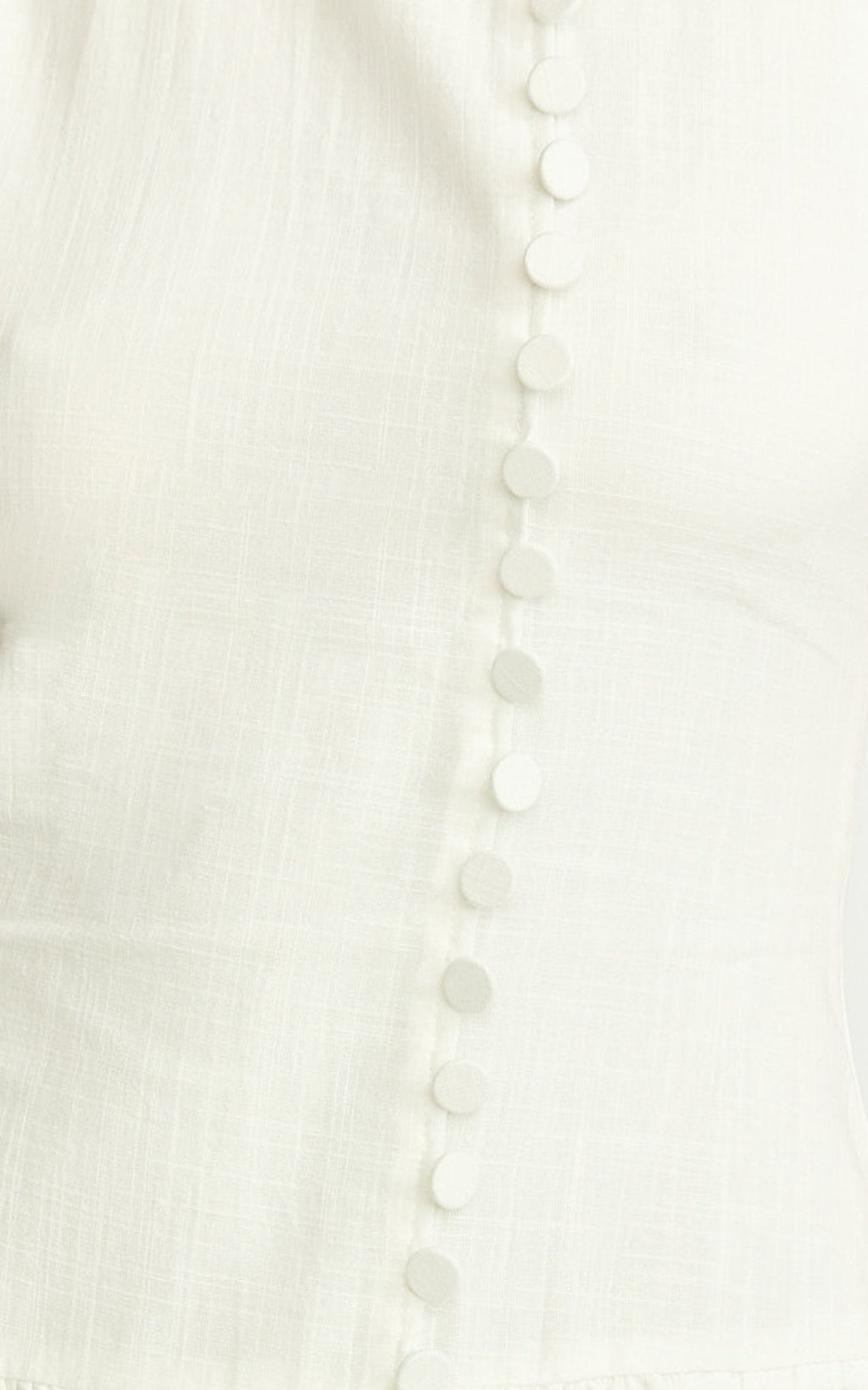 Cortez Mini Dress - High Neck Button Down Dress in White