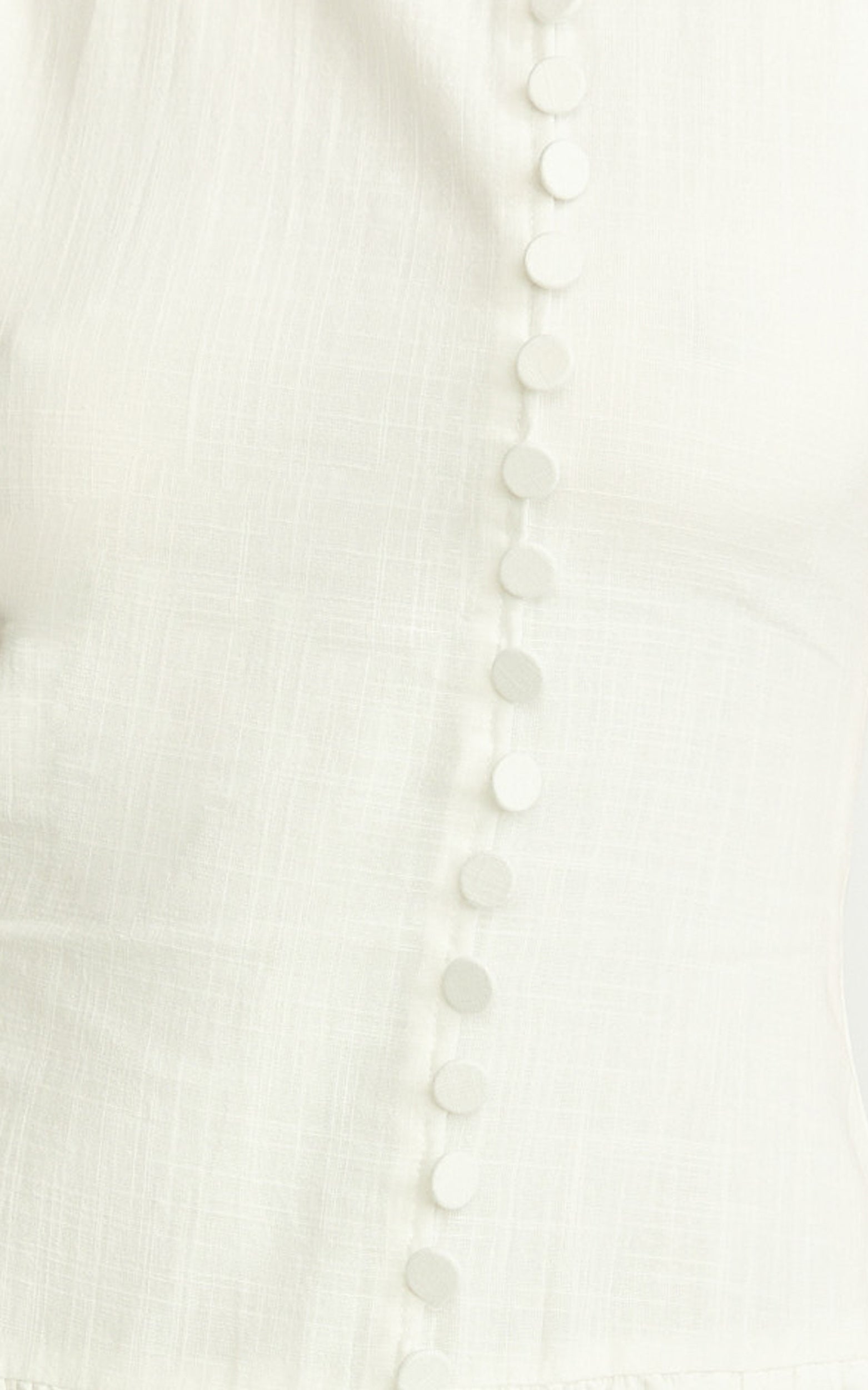 Cortez Mini Dress - High Neck Button Down Dress in White