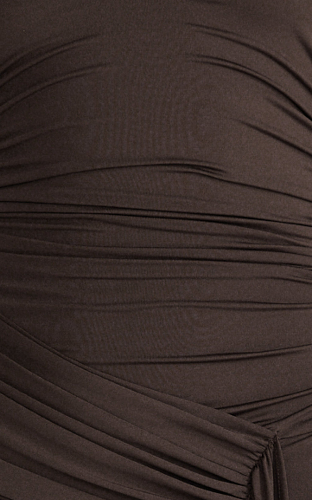 Dixie Maxi Dress - Plunge Halter Low Back Dress in Chocolate