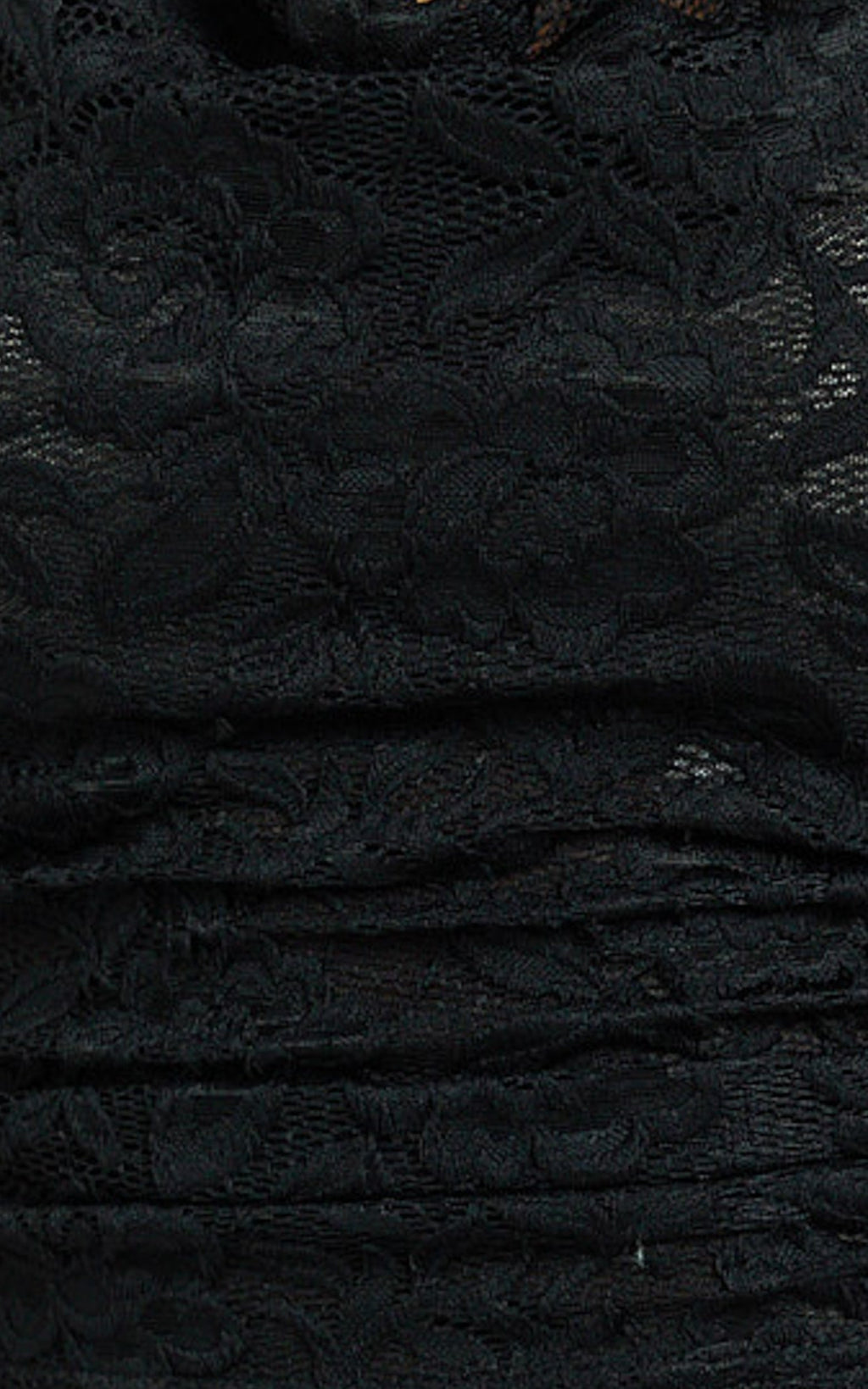 Dolores Top - Cowl Neck Lace Crop Top in Black