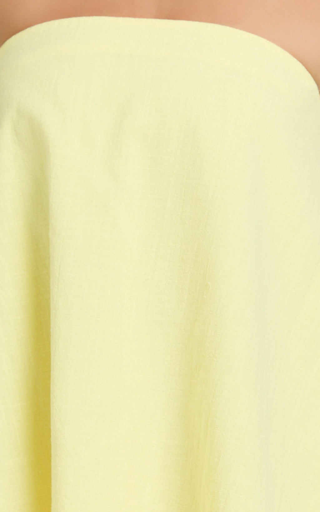 Emmie Mini Dress - Strapless Trapeze Mini Dress in Lemon