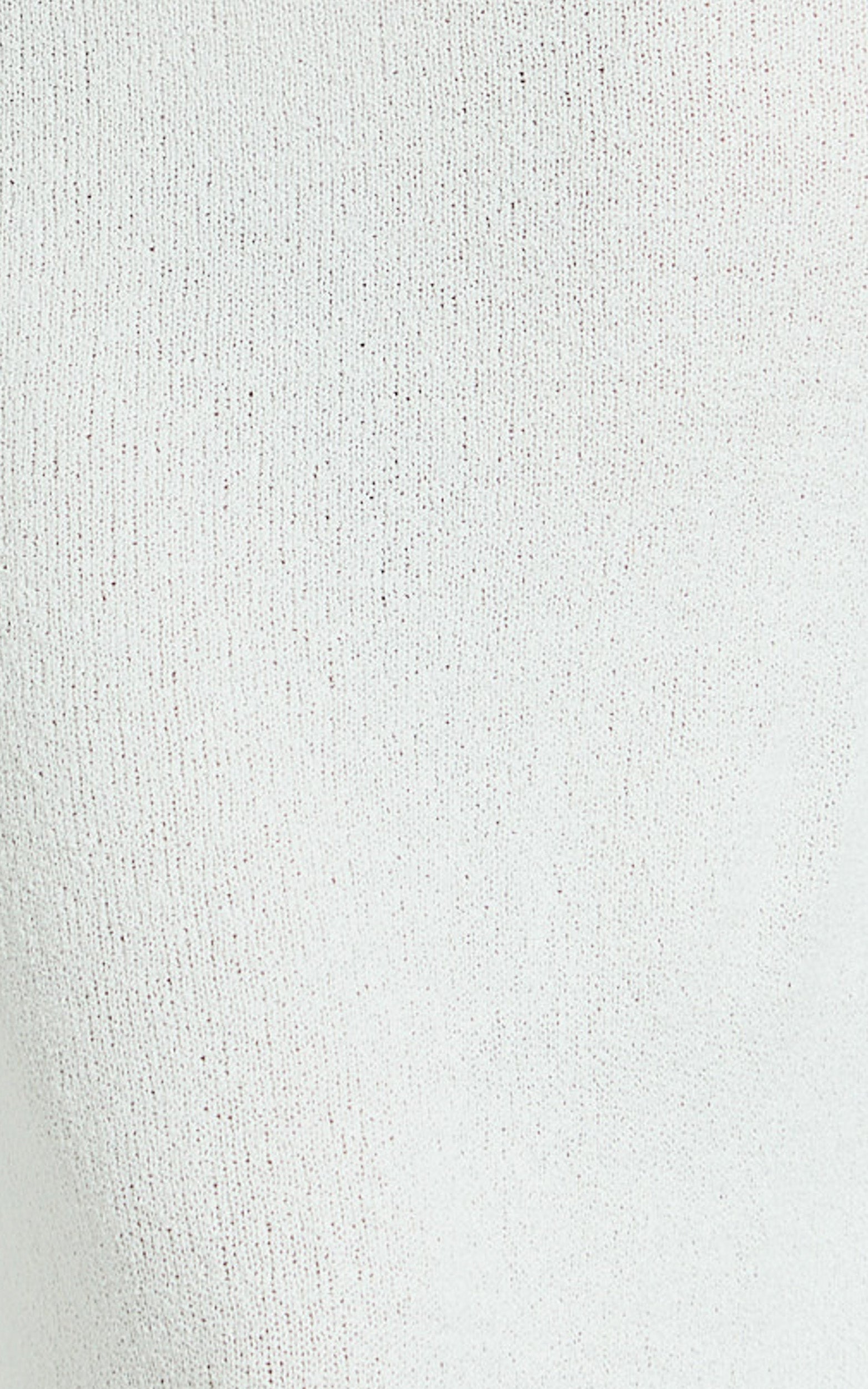 Nicole Maxi Dress - Knitted Crew Neck Short Sleeve Maxi Dress in Cream