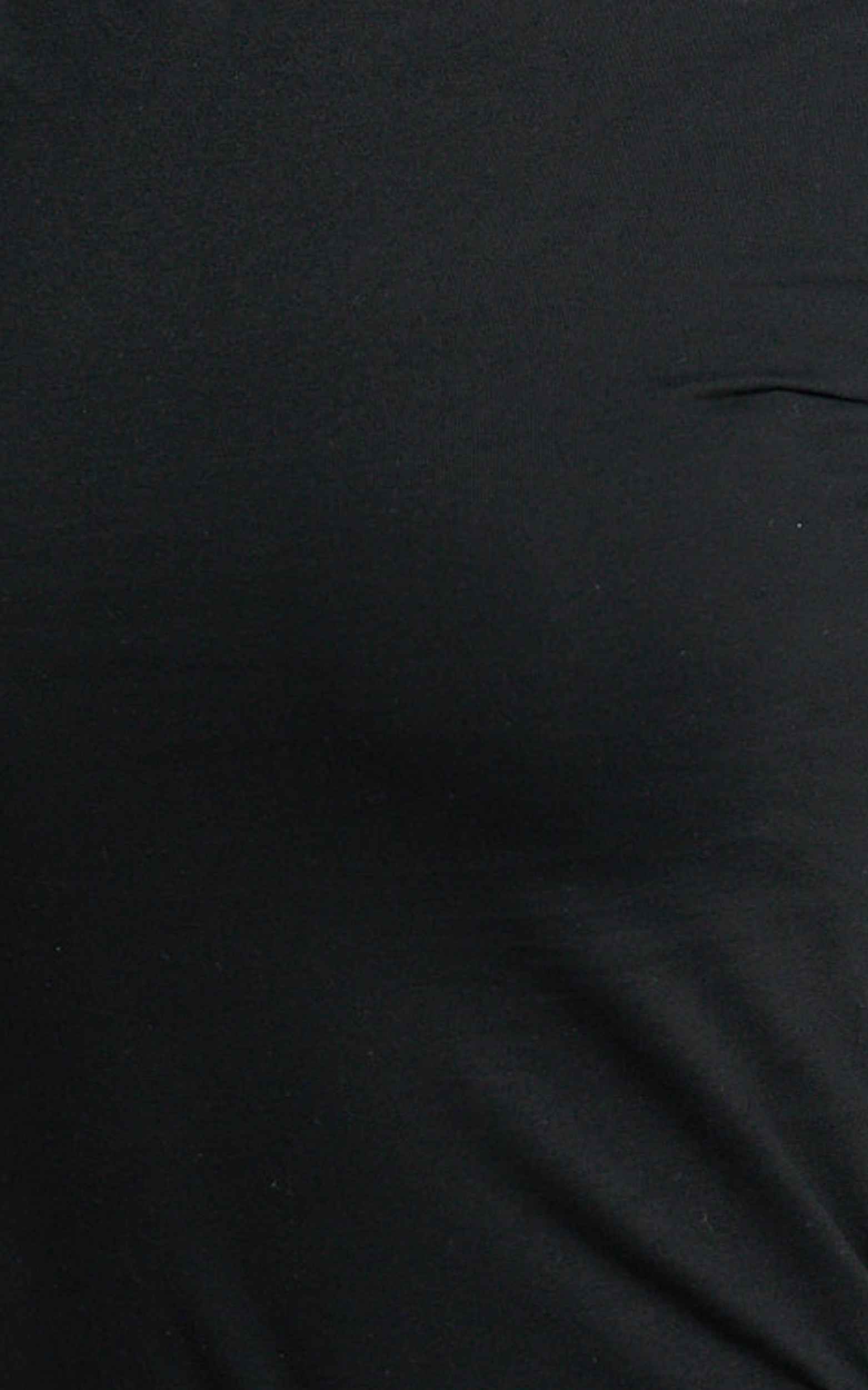 Whitney Tee Shirt - High Crew Neck in Black